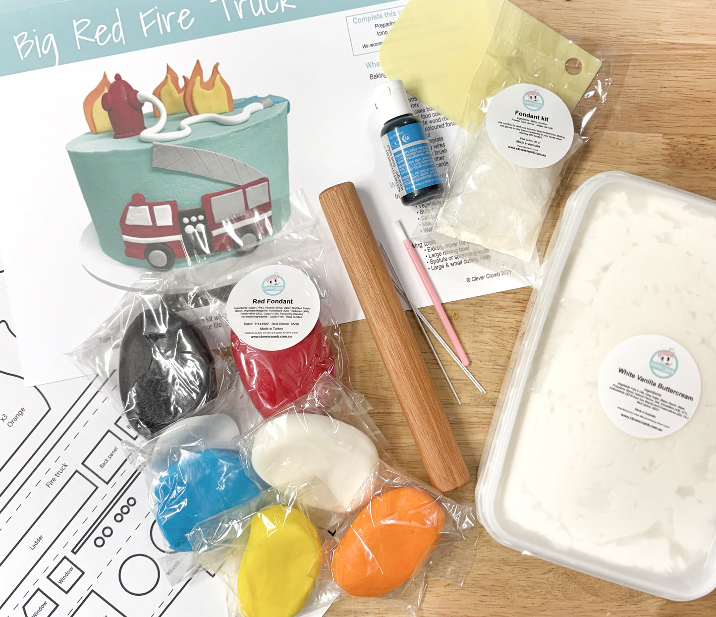 Big_Red_Fire_Truck_Cake_Decorating_Kit_Contents_Pre-made_Icing