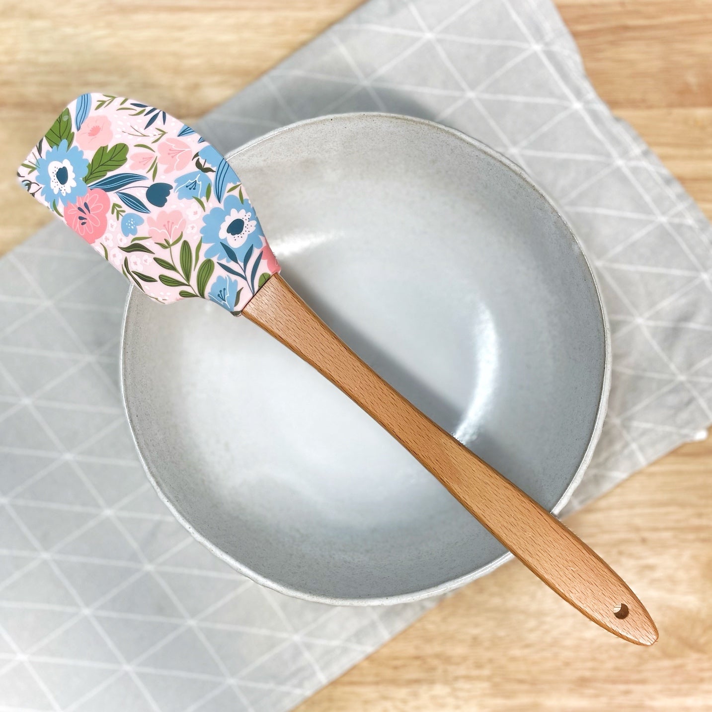 Floral Wood Spatula