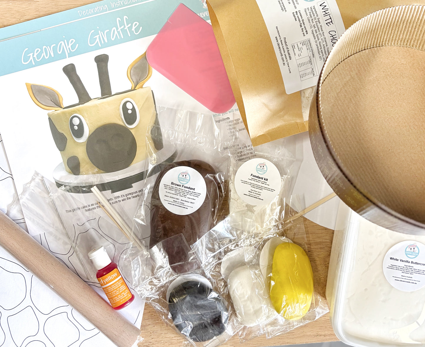 Georgie_Giraffe_Cake_Kit_Contents_Pre-made_Icing