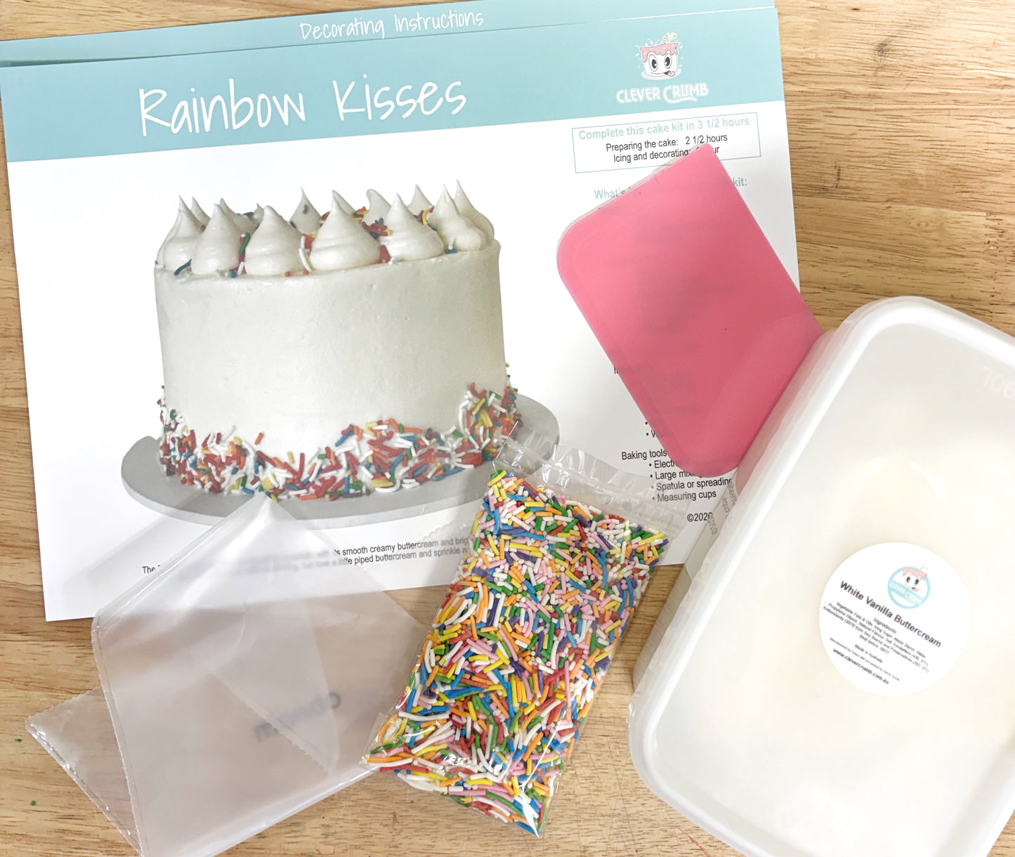 Rainbow_Kisses_Cake_Decorating_Kit_Contents_Pre-made_Icing