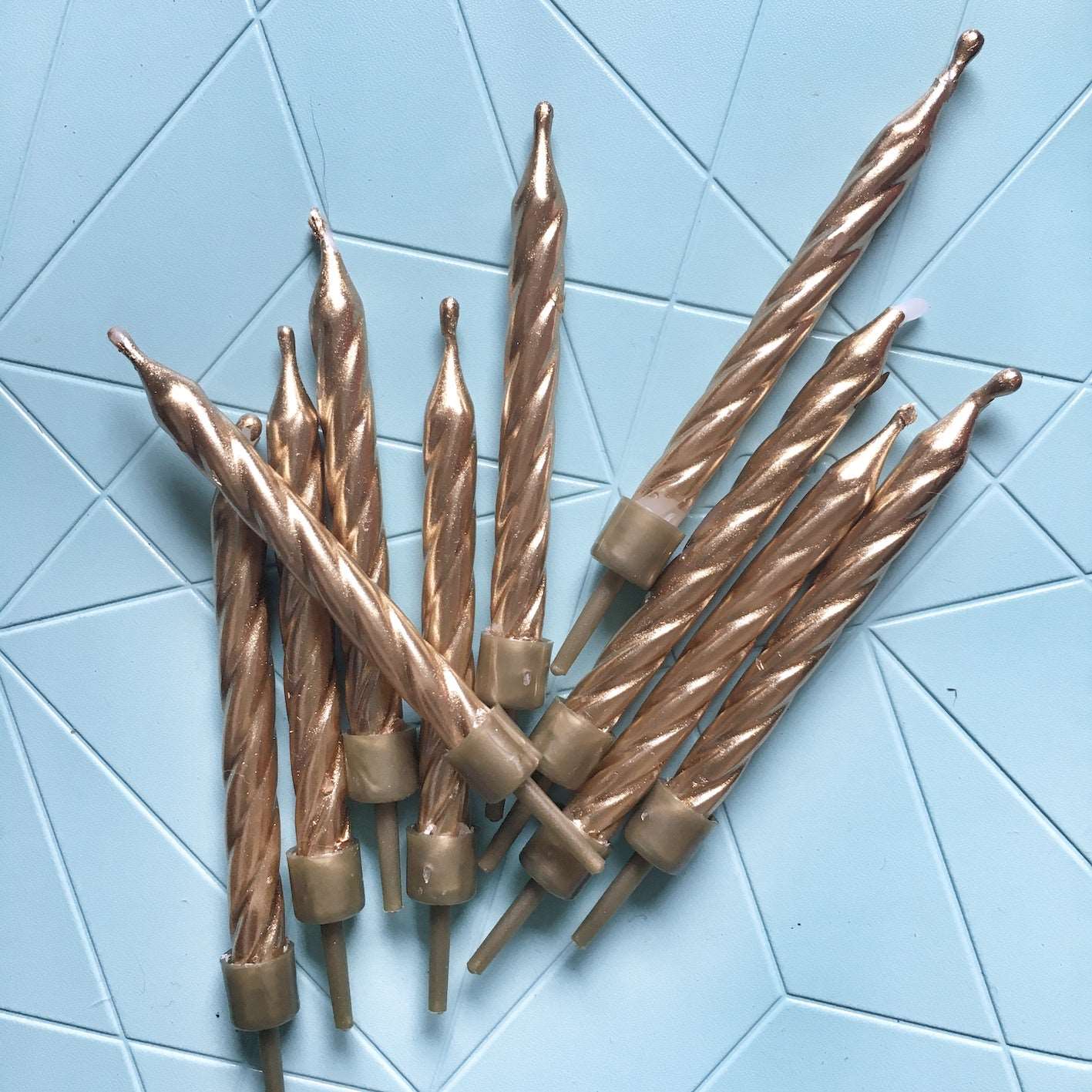 Metallic Spiral Candles