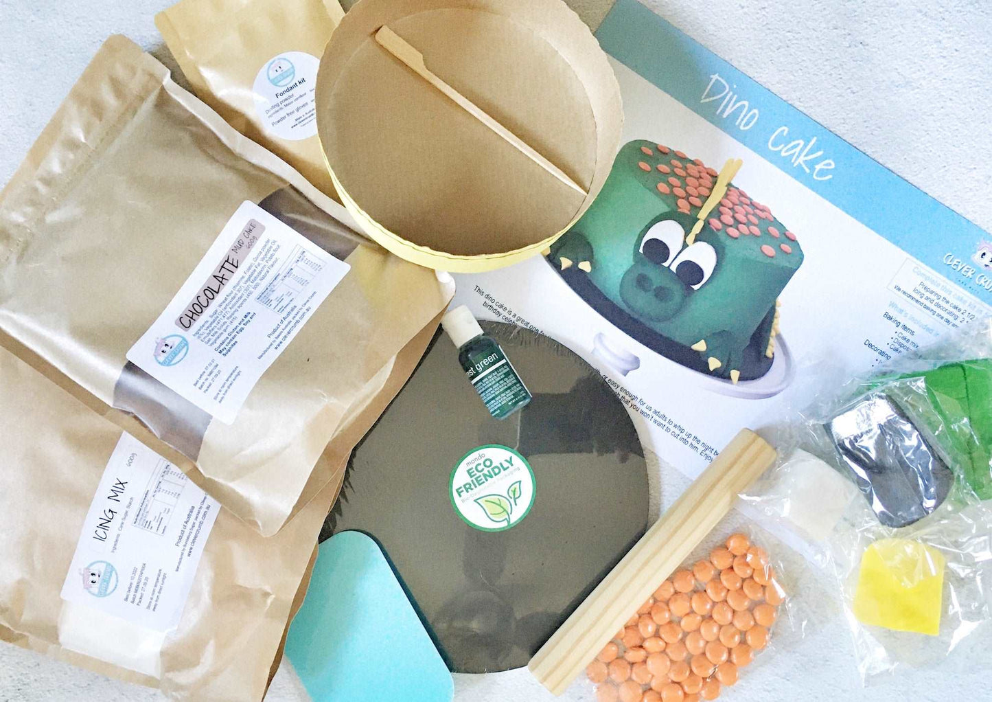 Clever Crumb Dino DIY Cake Kit, Dino Cake, Kids Birthday Cake, Make Your Own Cake, Boys birthday cake, Jurassic Park, Reptile cake