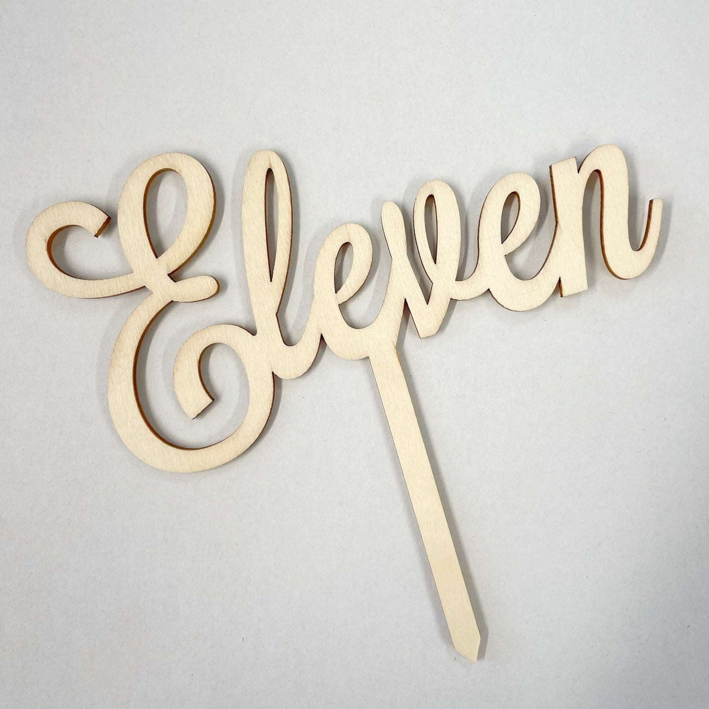 Number Eleven Wood Cake Topper