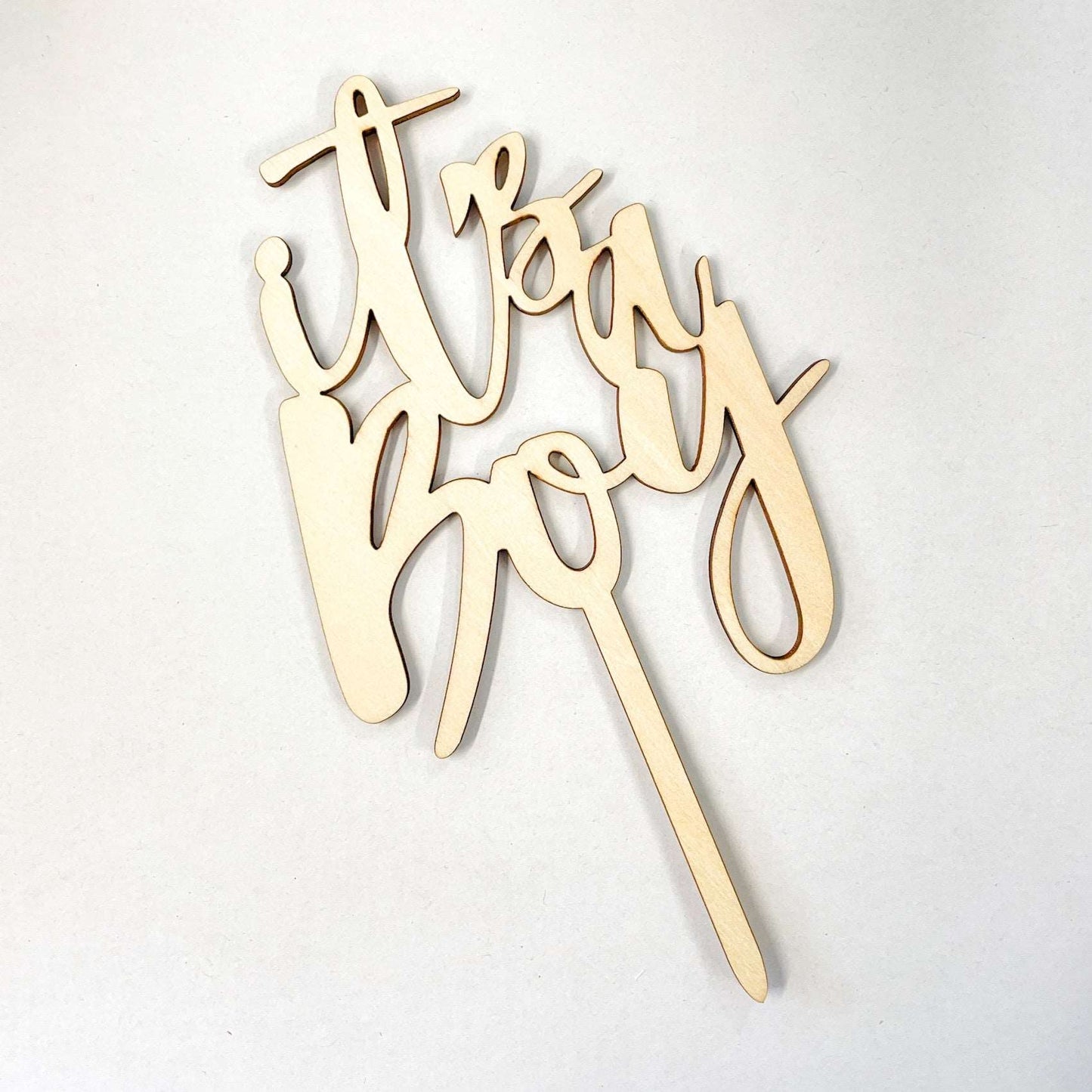It's A Boy Wood Cake Topper