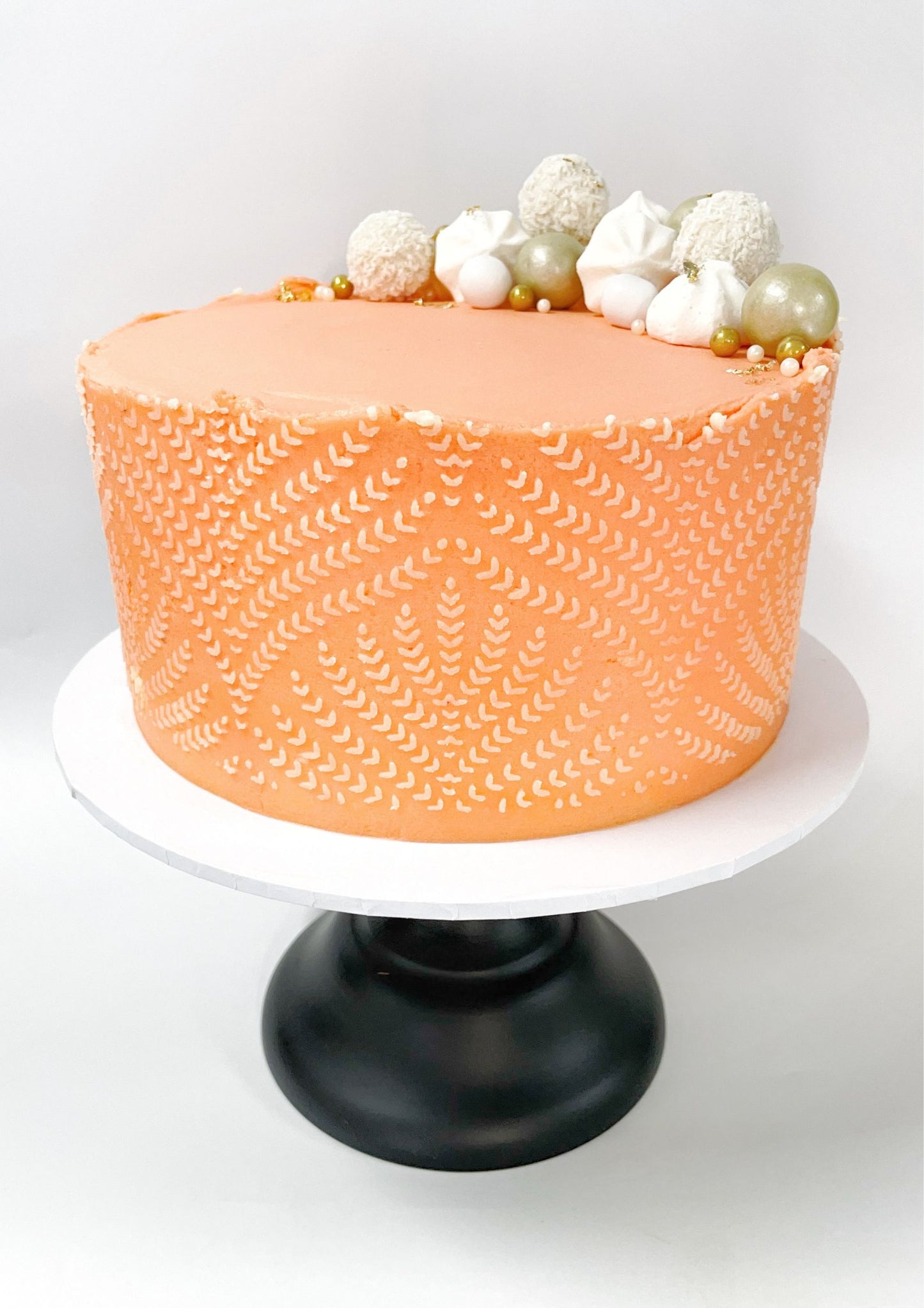 Just Peachy Cake Kit, Fancy Cake, Stencil Cake