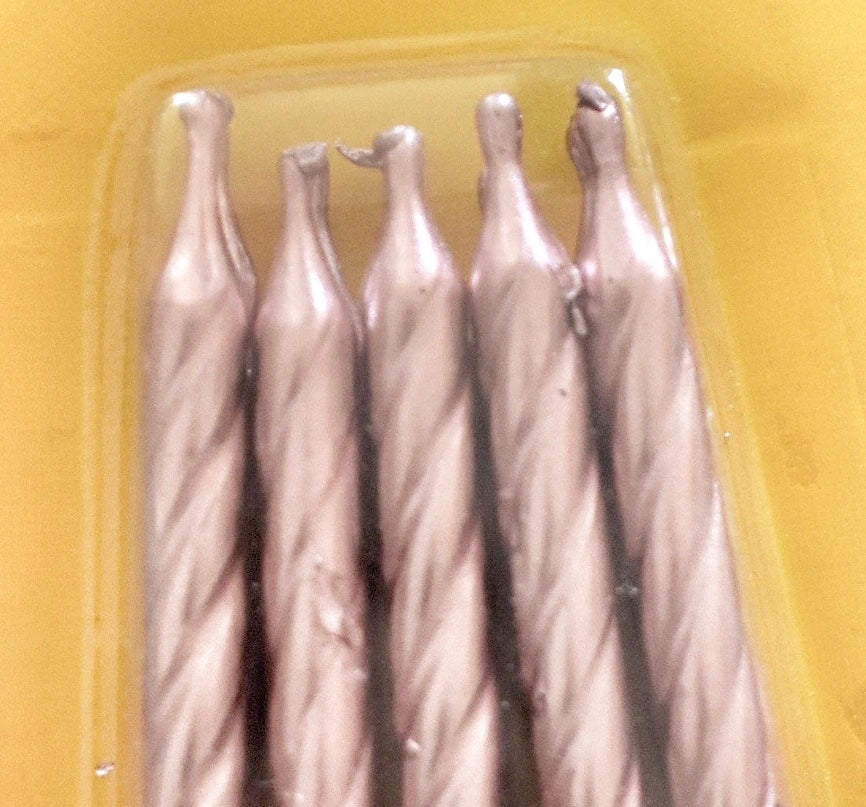 Metallic Spiral Candles