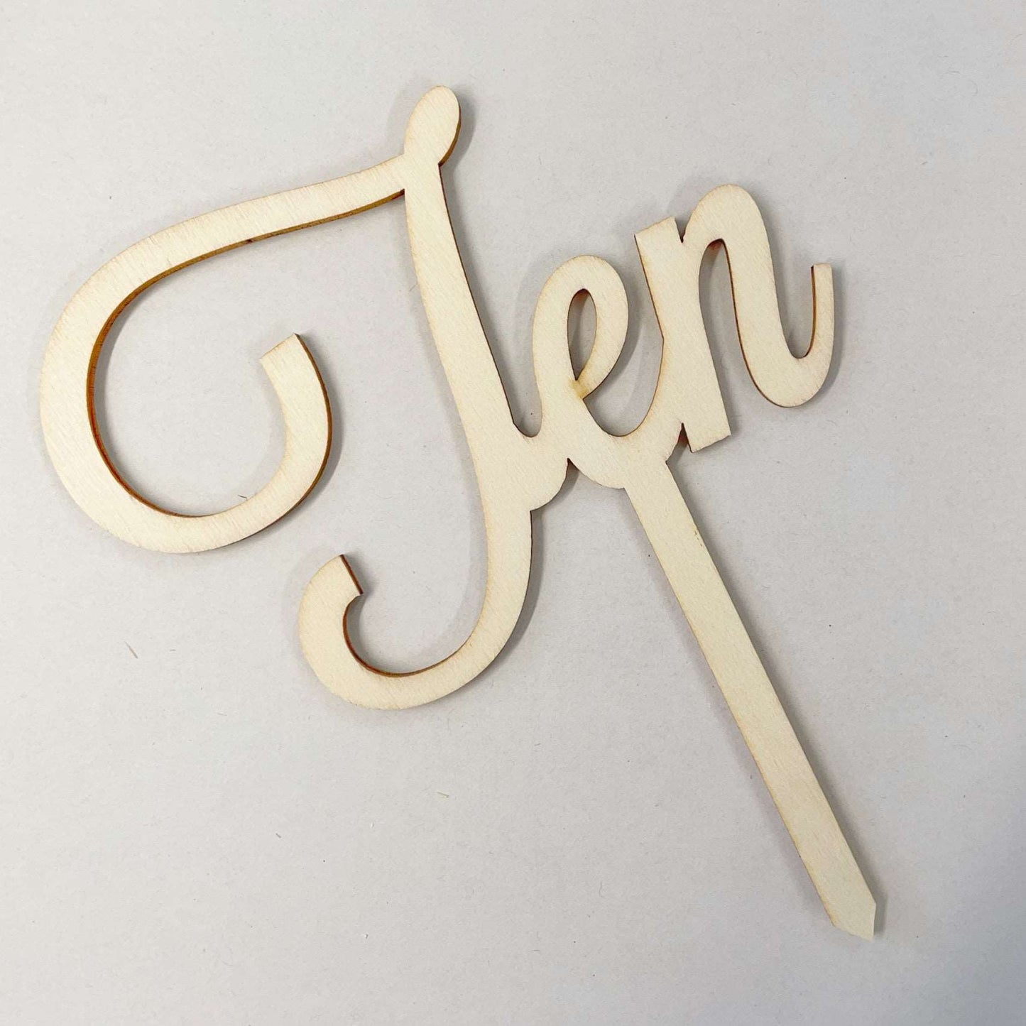 Number Ten Wood Cake Topper