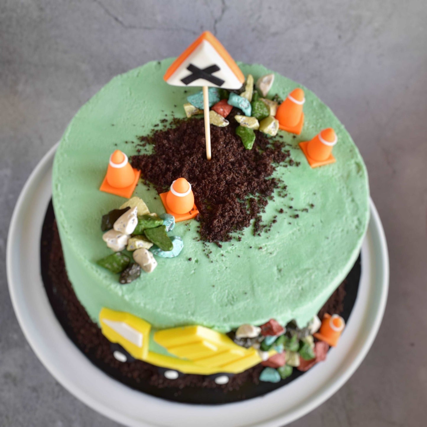 Construction DIY cake kit, Digger Cake, Construction Cake, Landfill Cake, Boy Birthday Cakes, Dirt Birthday Cake, Truck Birthday Cake, Danger Zone Cake