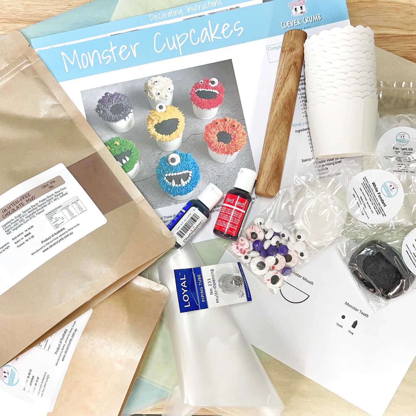 DIY Monster Cupcake Kit, Monster Cupcakes