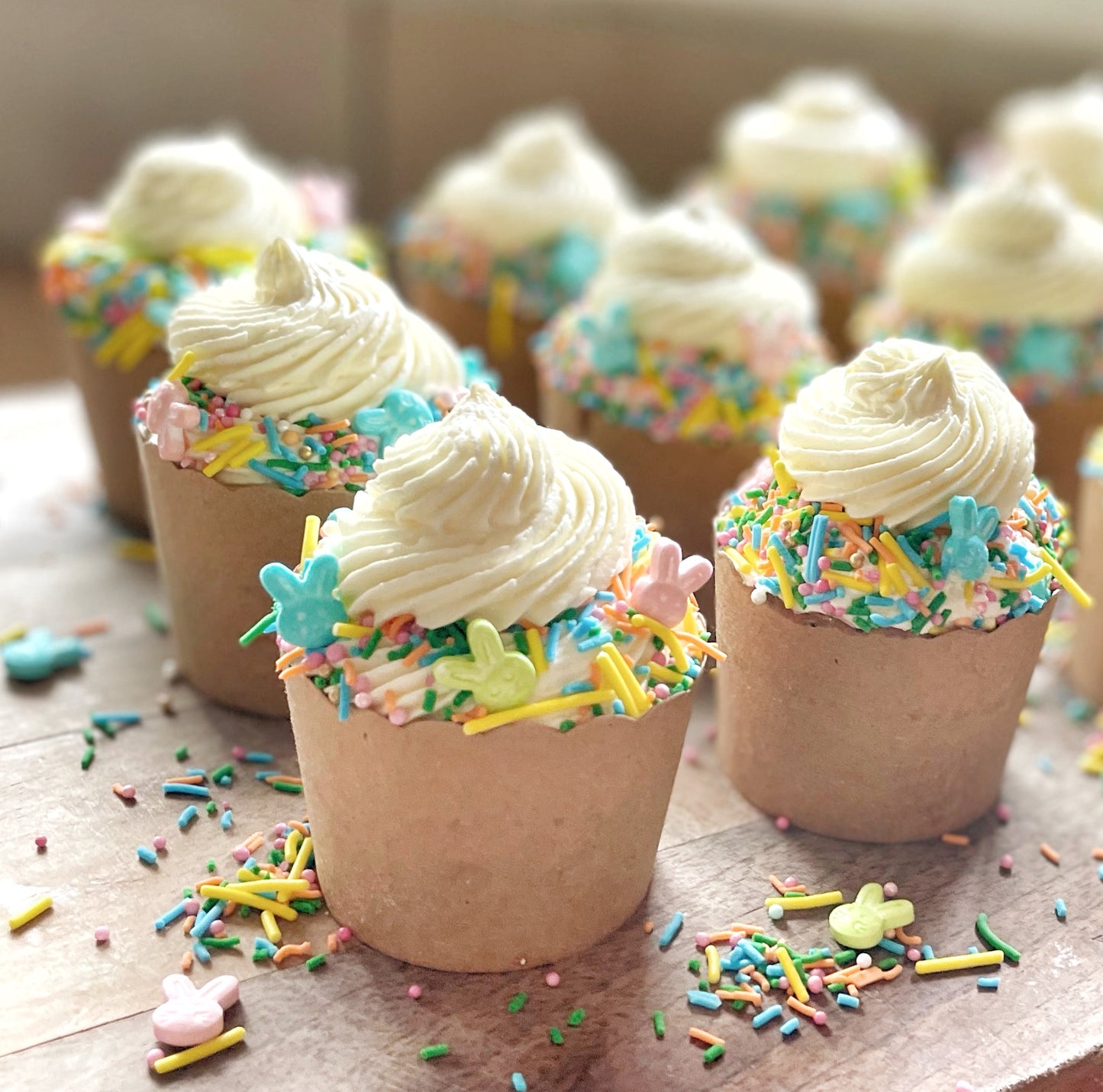 Easter DIY Cupcake Kit, Bunny Cupcake Kit, Easter Sprinkles