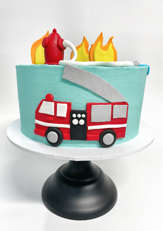 DIY Fire Truck Cake Kit, Firey Cake, Fire Fighter Cake, Fire Truck Party