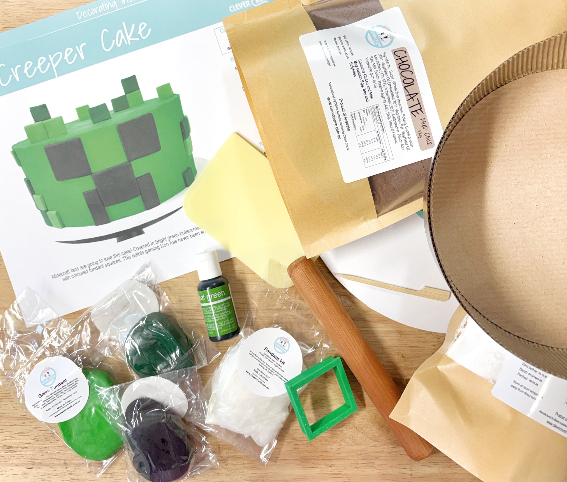 Creeper_Cake_Kit_Contents_Standard_Icing