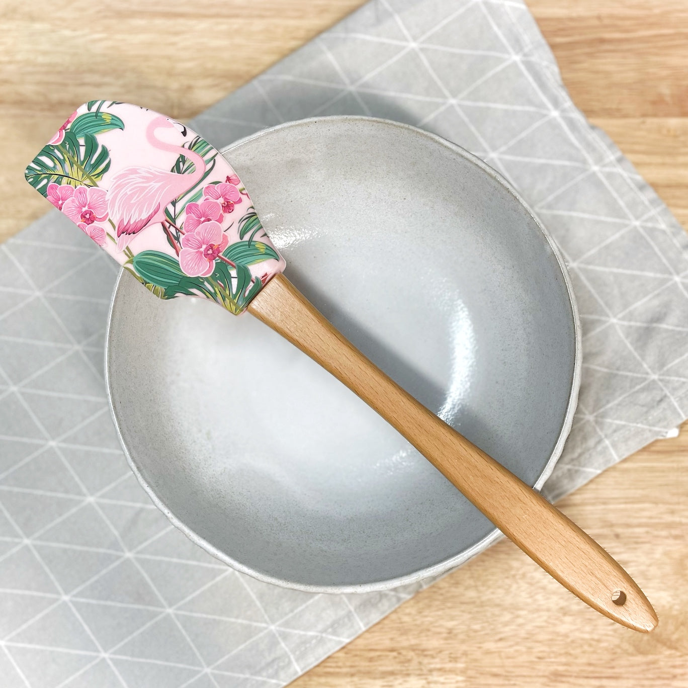 Floral Wood Spatula