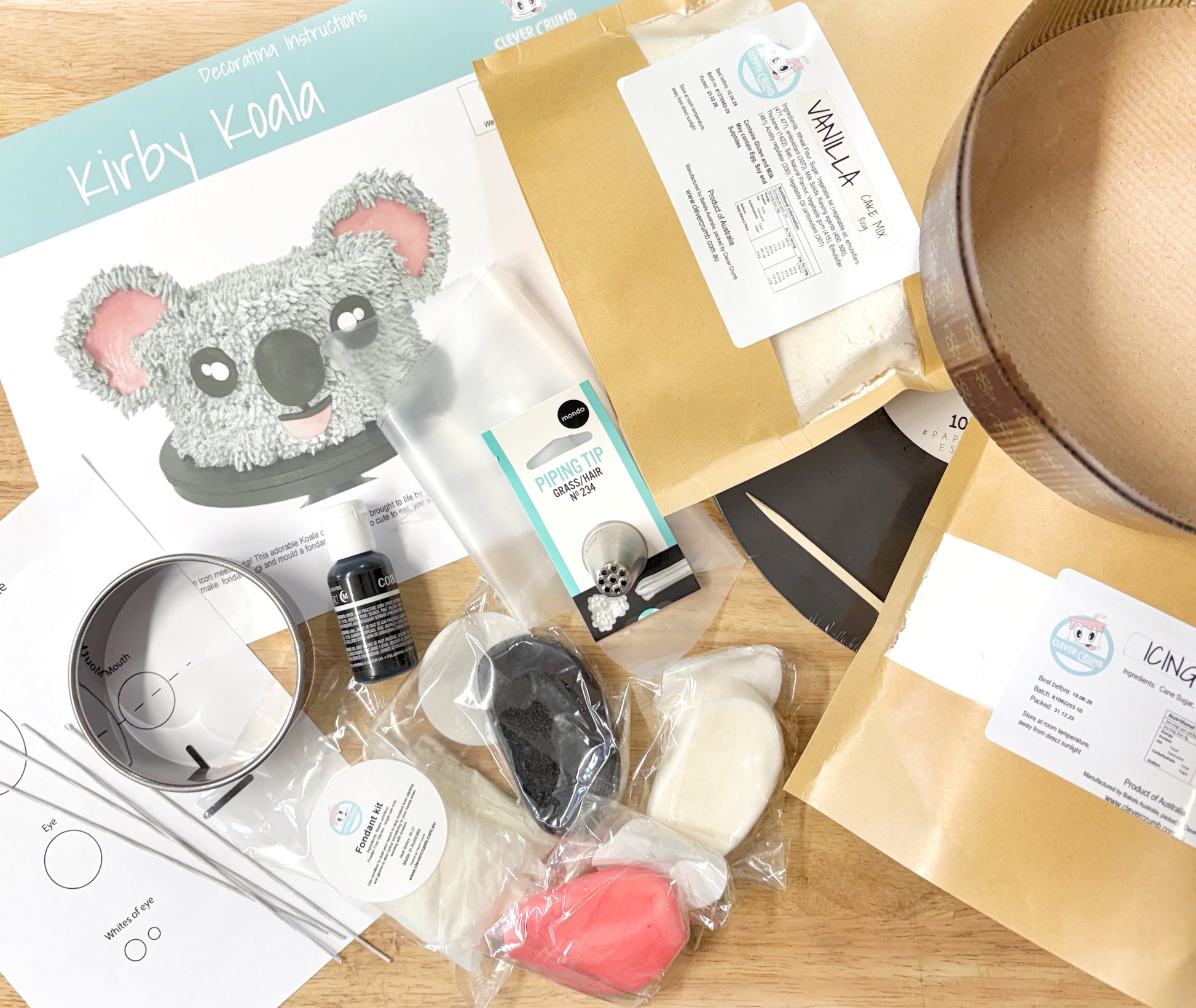 Kirby_Koala_Cake_Kit_Contents_Standard_Icing