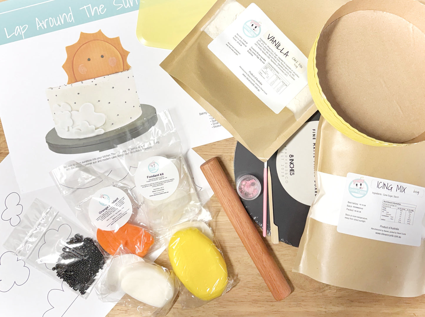 Lap_Around_The_Sun_Cake_Kit_Contents_Standard_Icing