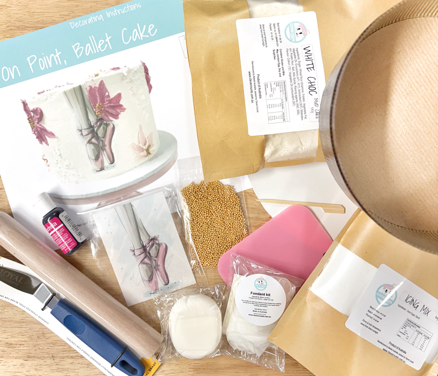 On_Point_Ballet_Cake_Kit_Contents_Standard_Icing