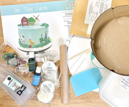 On_The_Farm_Cake_Kit_Contents_Pre-made_Icing