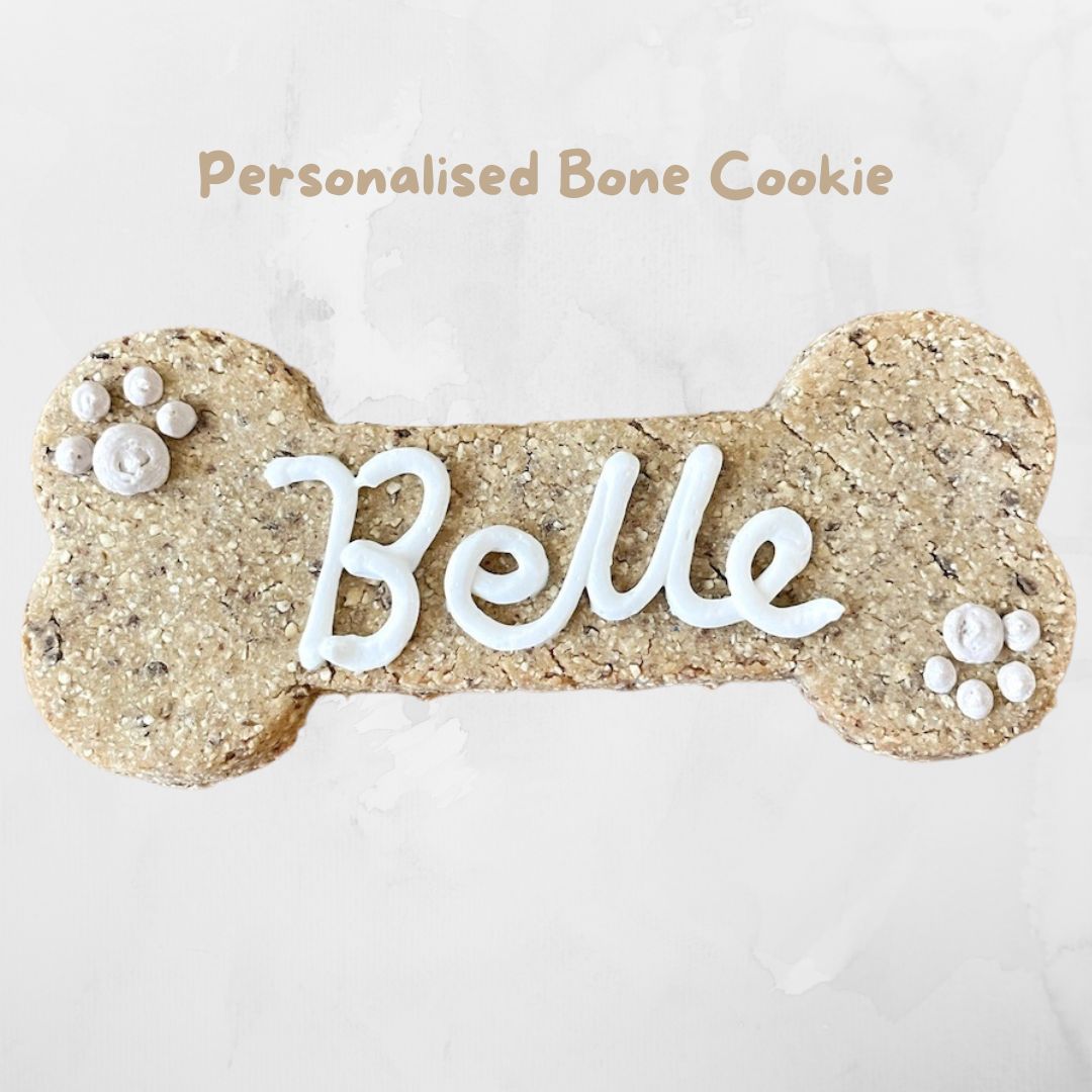 Personalised dog bone cookie add on