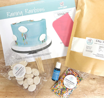 Raining_Rainbows_Cake_Decorating_Kit_Contents_Standard_Icing