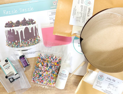 Razzle_Dazzle_Cake_Kit_Contents_Standard_Icing