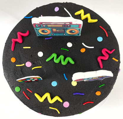 DIY 80s Cake Kit, Cassette Tape, Film Camera, Pac-Man, Rubics Cube, Roller Skates