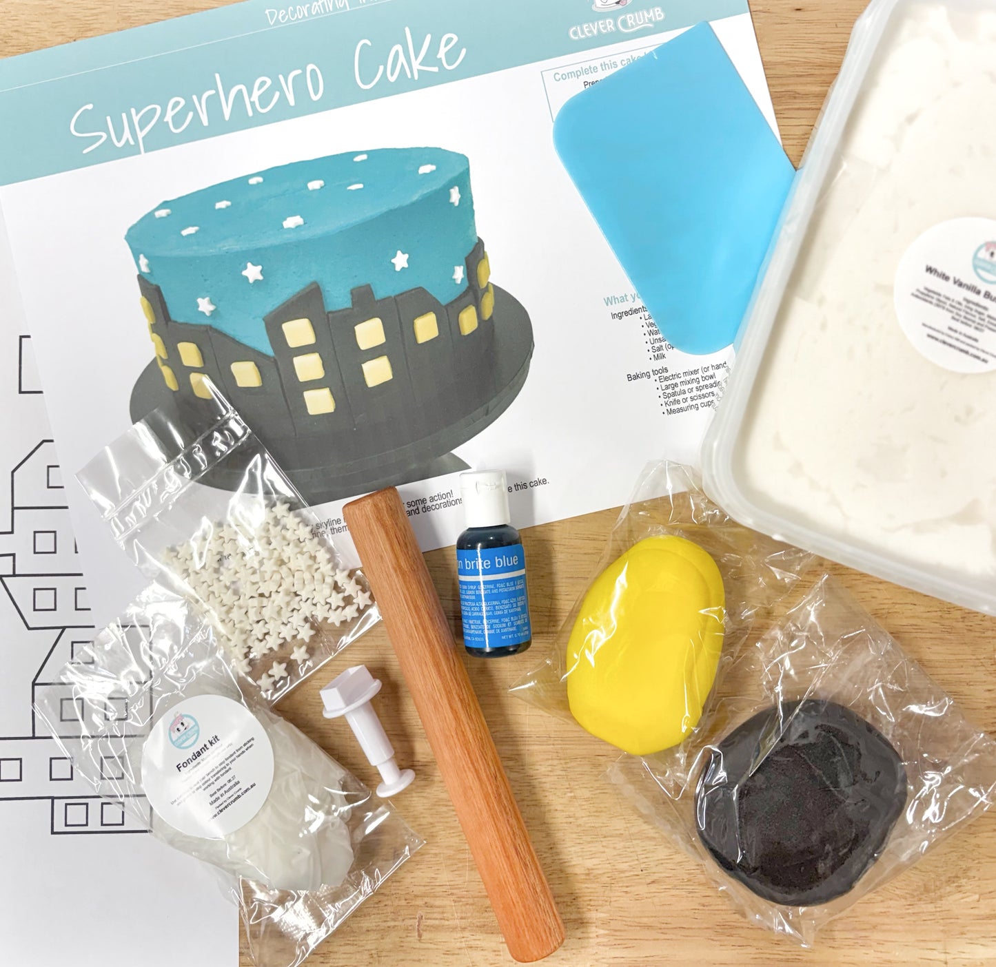 Superhero_Cake_Decorating_Kit_Contents_Pre-made_Icing