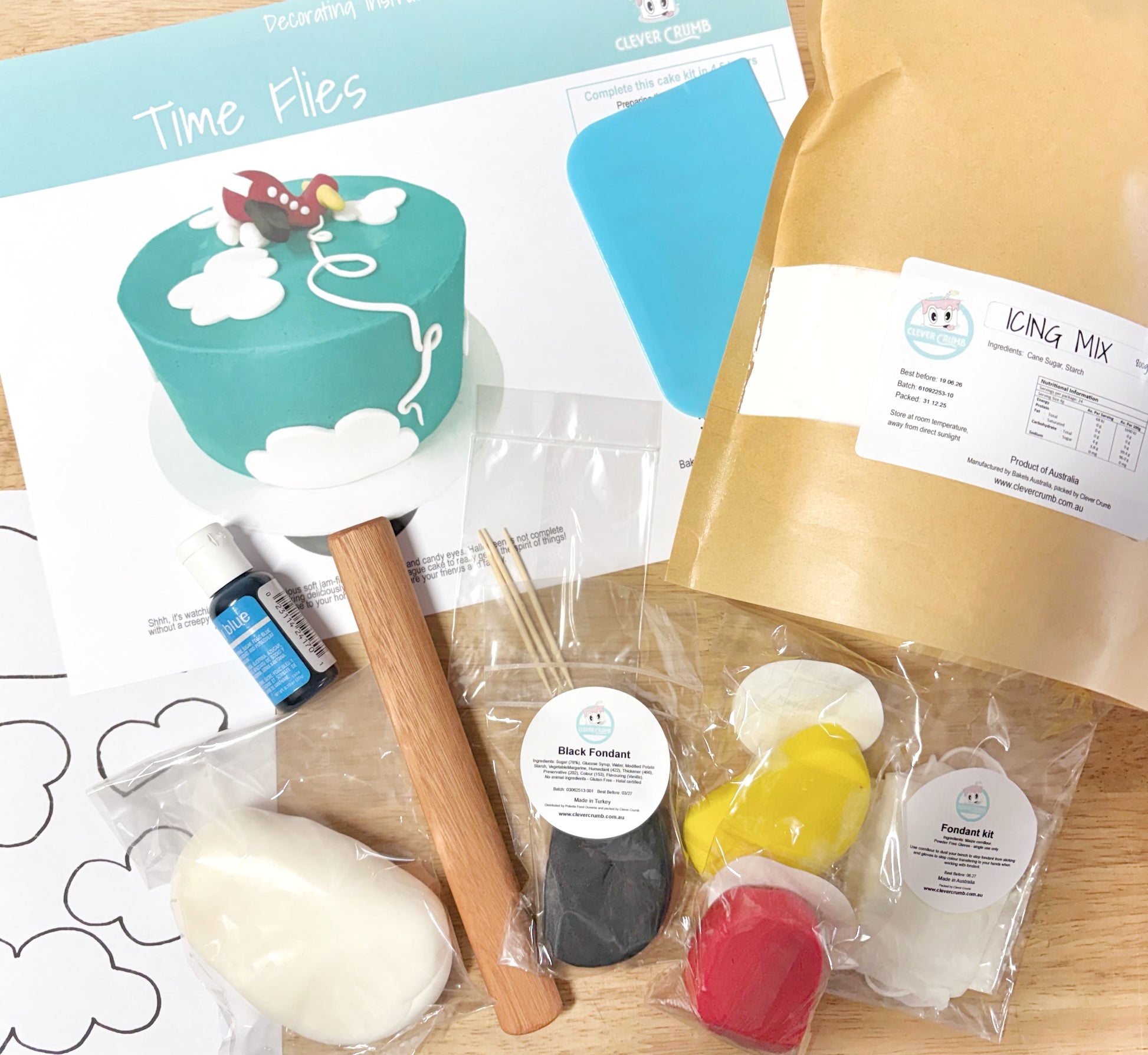 Time_Flies_Plane_Cake_Decorating_Kit_Contents_Standard_Icing