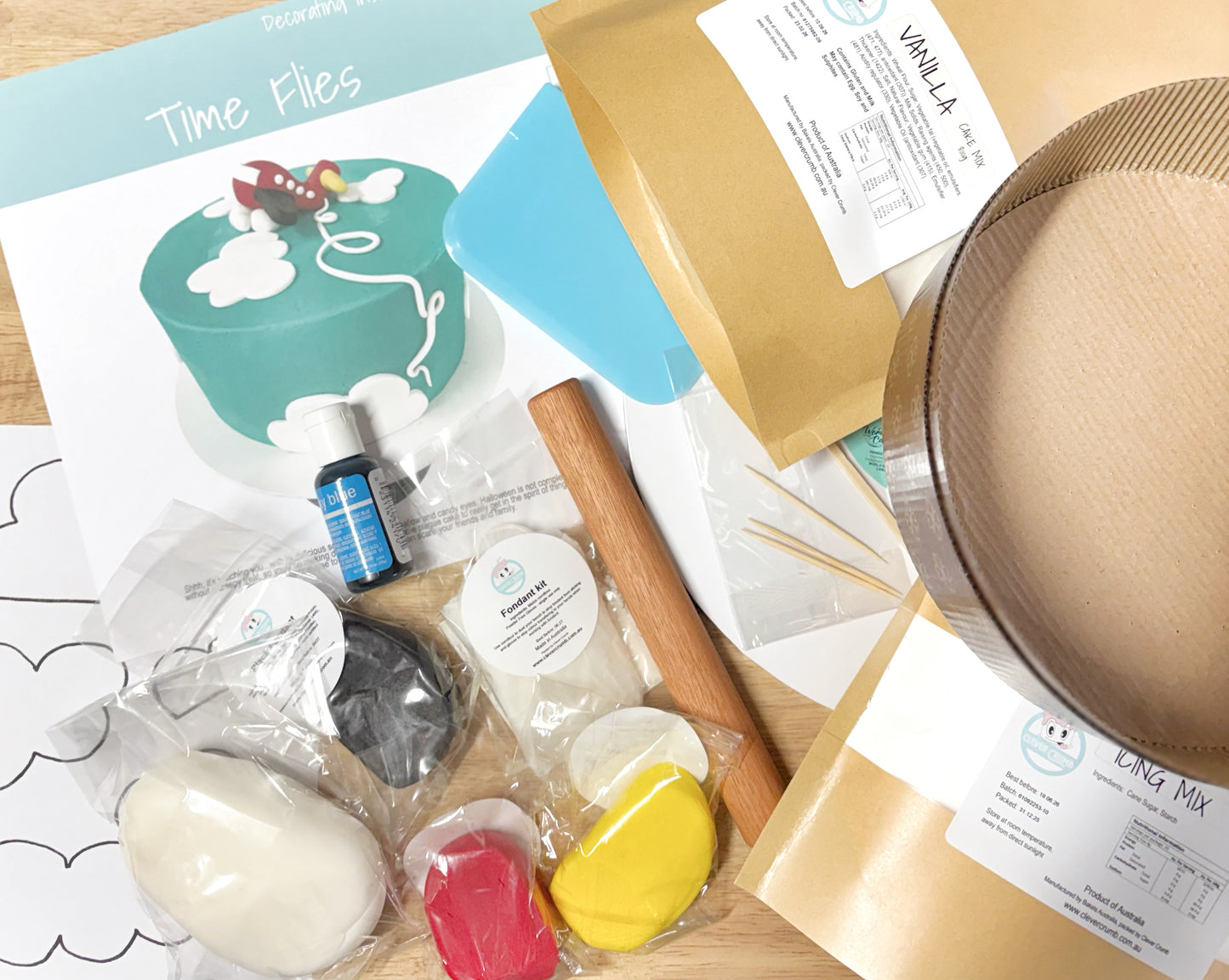 Time_Flies_Plane_Cake_Kit_Contents_Standard_Icing