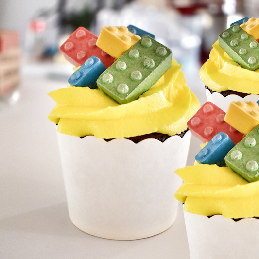 DIY Lego Cupcake Kit, Block Cupcakes, Edible Lego, DIY Cupcake Kit.