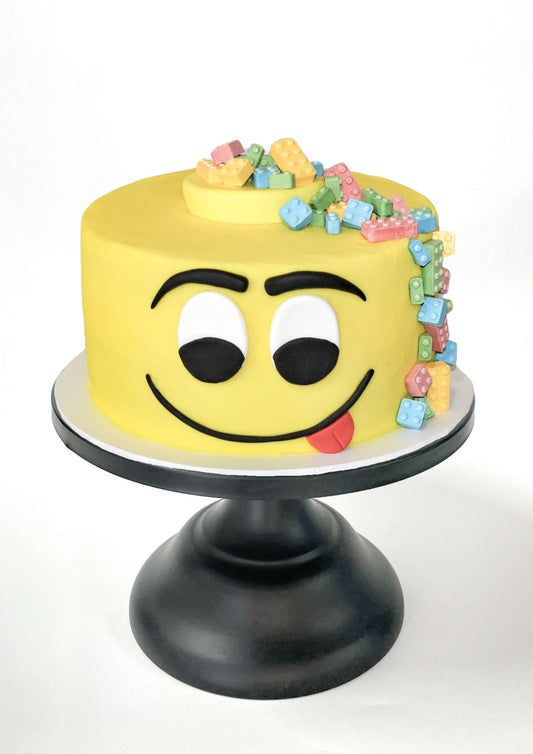 Block Emoji DIY Cake Kit, Lego Cake Kit, Kids Birthday Cake, Building Block Party