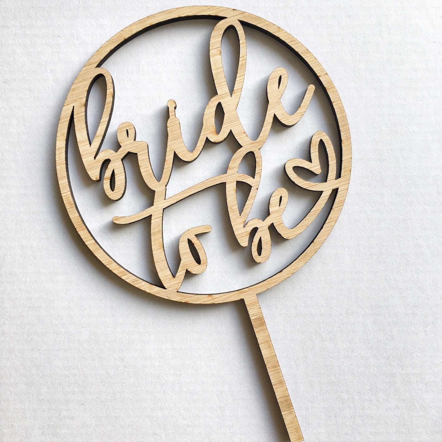 Bride To Be Bamboo Cake Topper