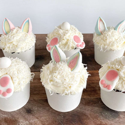 Bunny Cupcake Kit, Bunny Cupcakes, Bunny Butts, Bunny Ears, Easy Cupcake DIY Kit