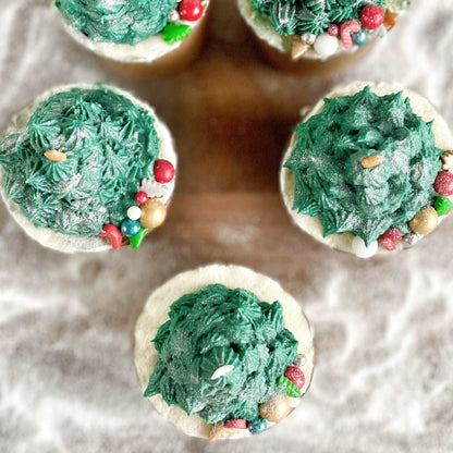 Christmas Tree Cupcake Kit, DIY Cupcake Kit, Christmas Baking, Festive Baking, Christmas Sprinkles, Christmas Shimmer, Sparkles, Eco-cupcakes