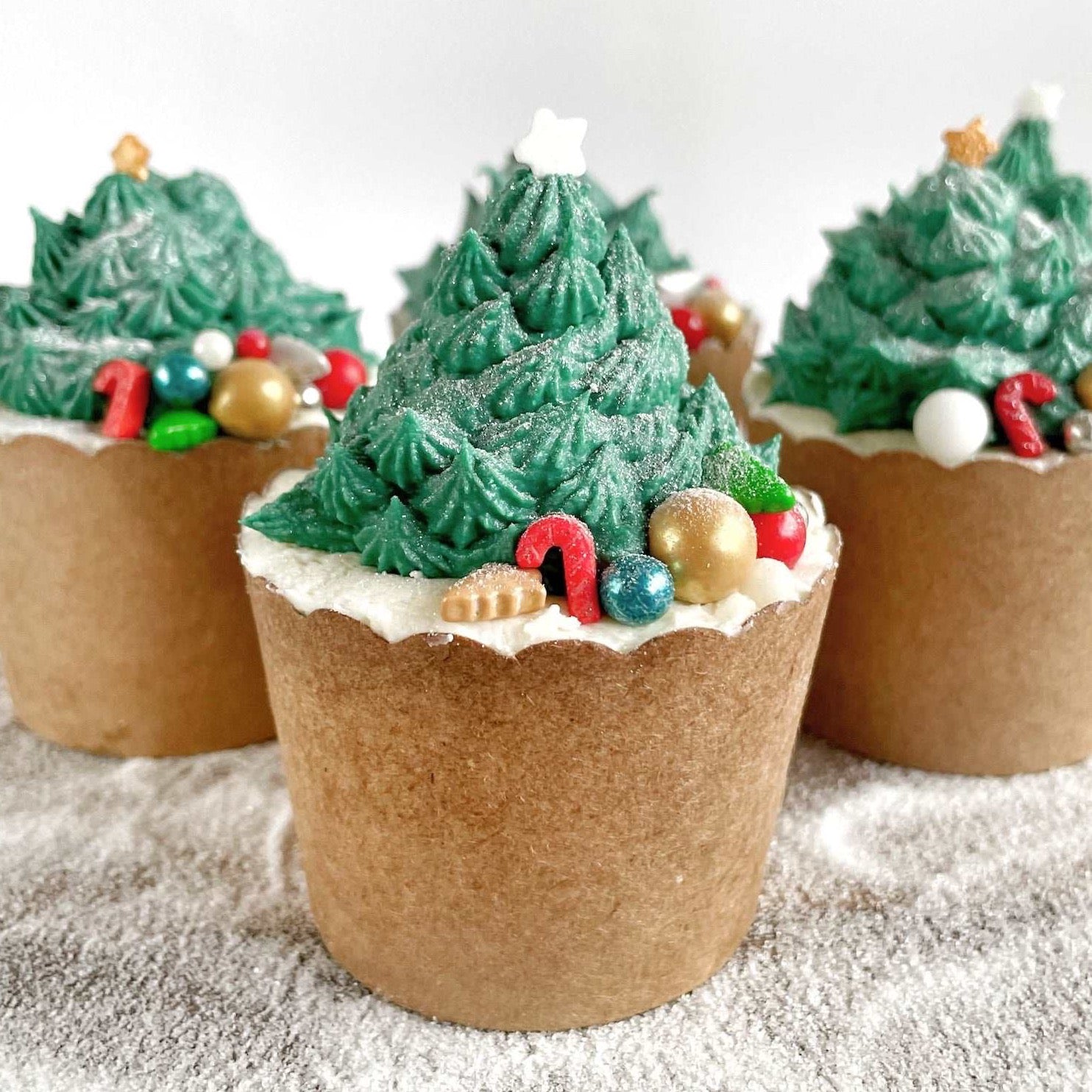 Christmas Tree Cupcake Kit, DIY Cupcake Kit, Christmas Baking, Festive Baking, Christmas Sprinkles, Christmas Shimmer, Sparkles, Eco-cupcakes