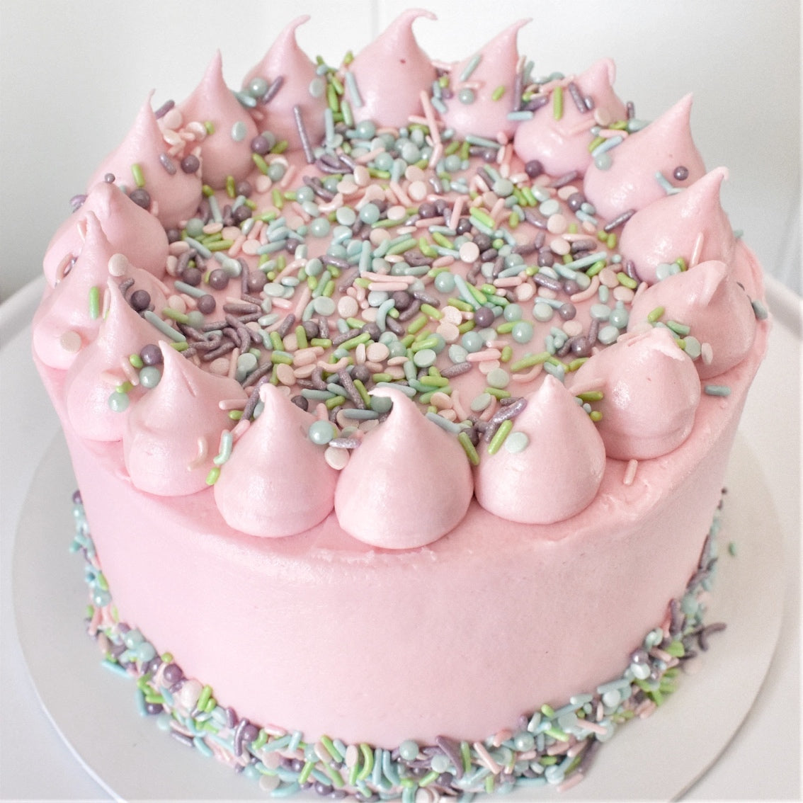 Clever Crumb Cotton Candy Pink DIY Cake Kit, Cotton Candy Pink Cake, Pink Cake, Baby Shower Cake, Girls Cake, Simple Cake, Mermaid Sprinkles