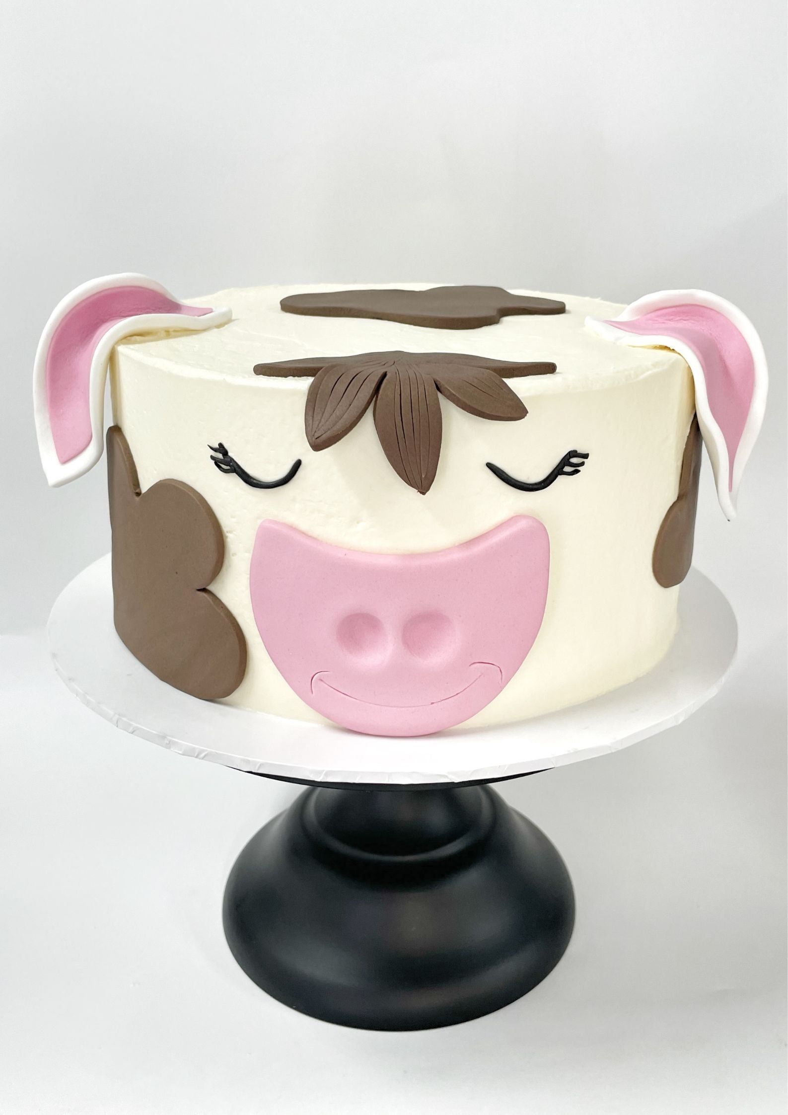 Cow DIY Cake Kit, Farm Animal Cake Kit, Brown Cow Cake