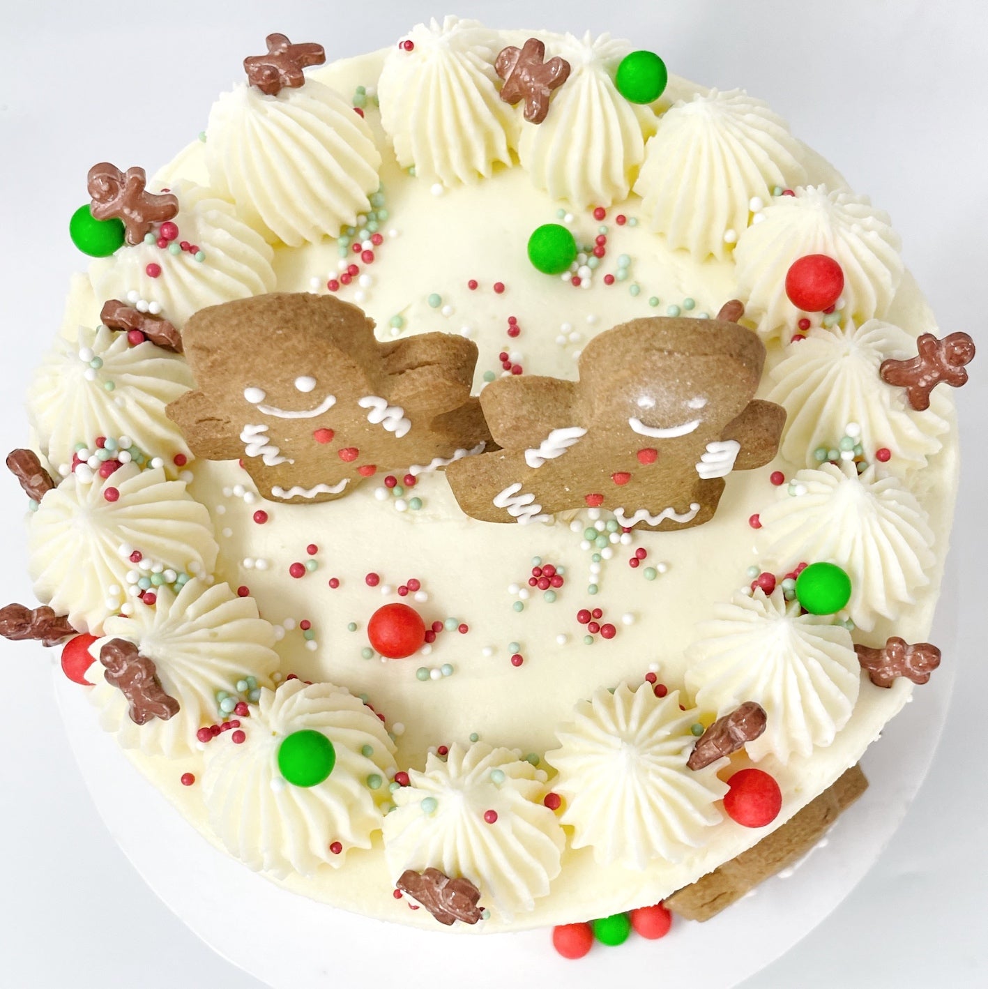 Gingerbread Man Cake Kit, DIY Gingerbread Cookie Cake Kit, Cookie Cake Kit, Gingerbread Men Sprinkles, Christmas DIY Cake Kit.