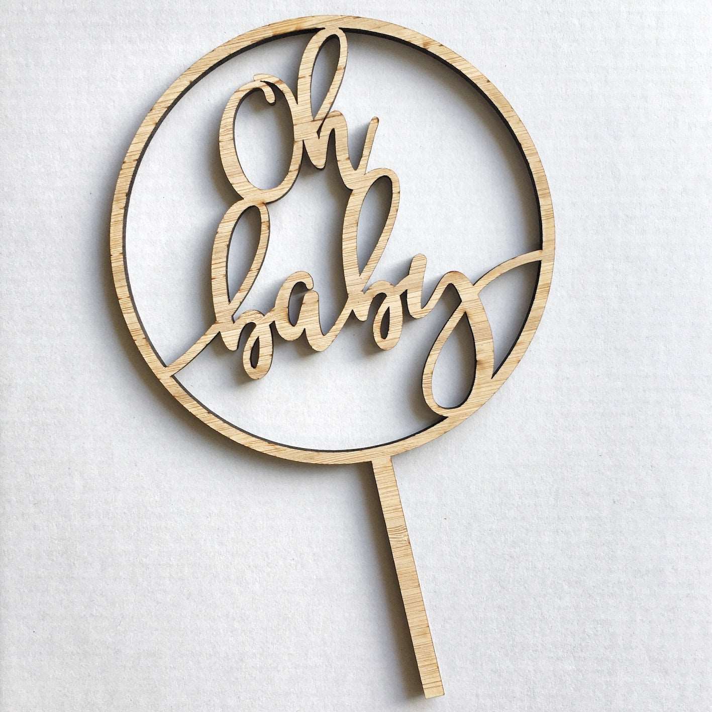 Oh Baby Bamboo Cake Topper