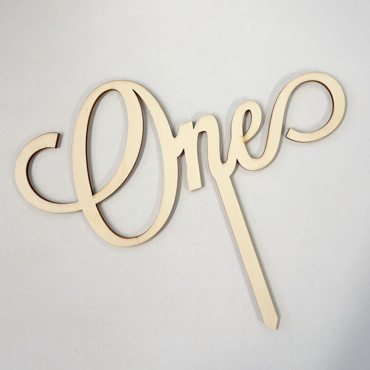Number One Wood Cake Topper