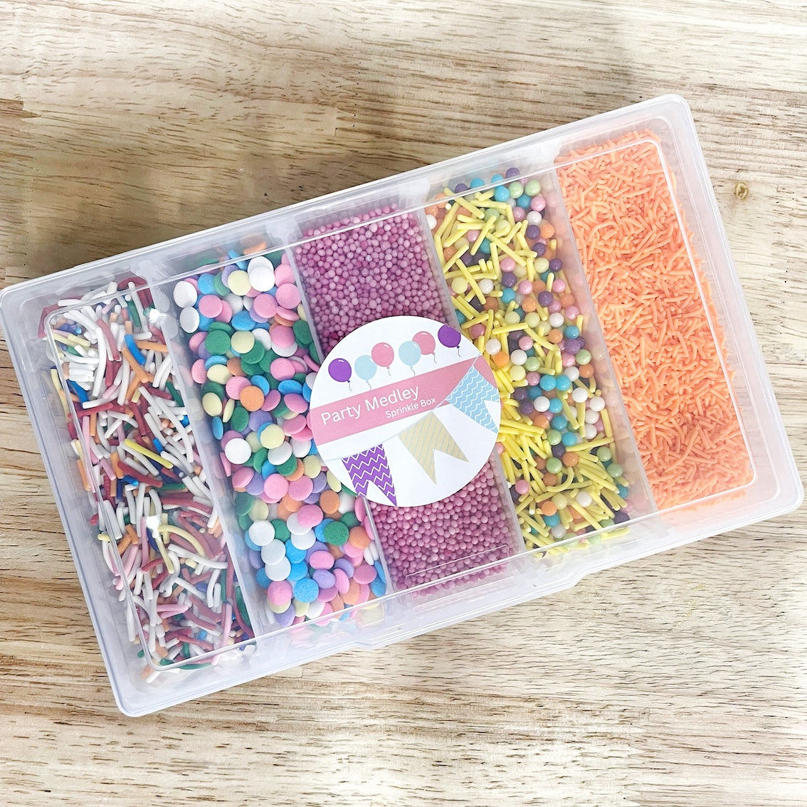 Party Sprinkle Bento Box, Mixed Sprinkle Box, Stocking Filler, Birthday Gift, Christmas Gift, Baking Gift