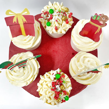 Elf Cupcakes, Santa's Helper DIY Cupcake Kit, Christmas Cupcake Kit