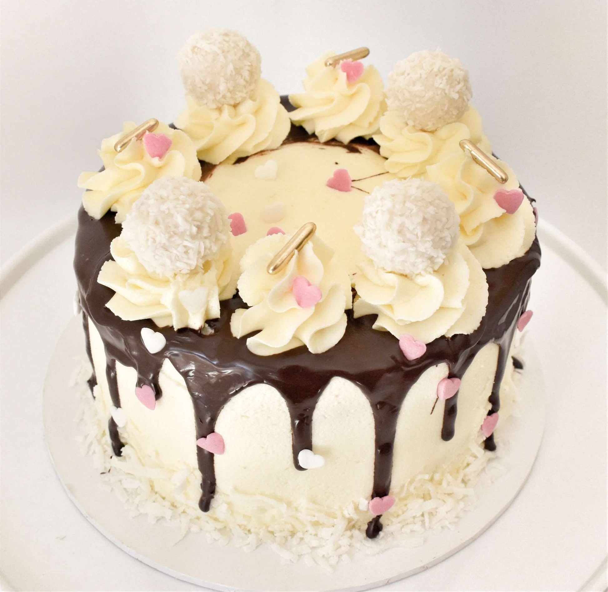 Snowy Romance DIY Cake Kit, Valentines Cake Kit, Love Cake Kit, Mother's Day Cake Kit, Father's Day Cake Kit, Coconut Chocolate Cake Kit.