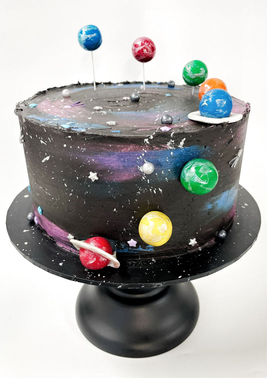 DIY Space Cake, Galaxy Cake, Universe Cake, Outer Space Cake