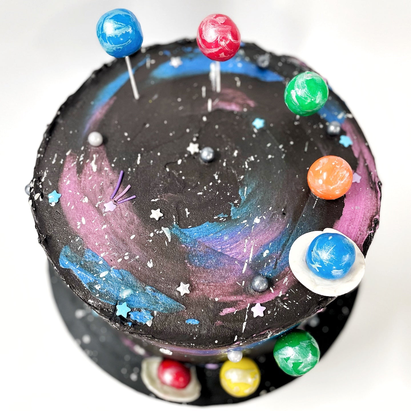 DIY Space Cake, Galaxy Cake, Universe Cake, Outer Space Cake