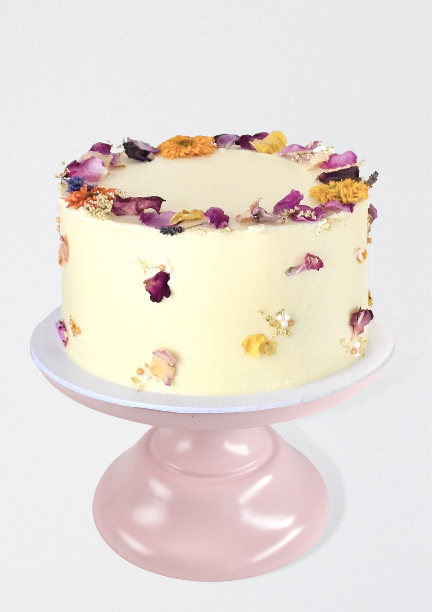 Vintage Floral DIY Cake Kit, Locally Sourced Edible Dried Flowers, Gold Leaf, Cachous Sprinkles, Flower Cake, Vintage Cake, Floral Cake, High Tea Cake, Afternoon Tea Cake